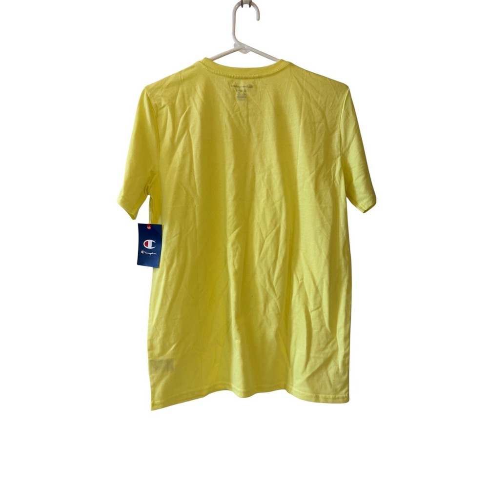 Champion Boys XL 18/20 NWT Yellow Logo Tee Streetwear Athleisure Casual Top - Picture 3 of 3